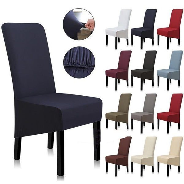 1-2-4pcs Long Back Home Dining Chair Covers Spandex High Back Chair Cover Resterant Hotel Party Room Slipcovers Living Decor XL Size 18 Colors Availa
