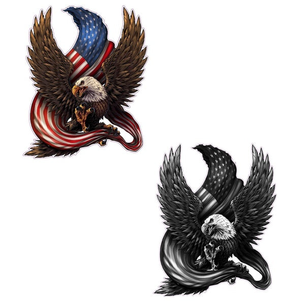 American bald Eagle American flag Decal Sticker