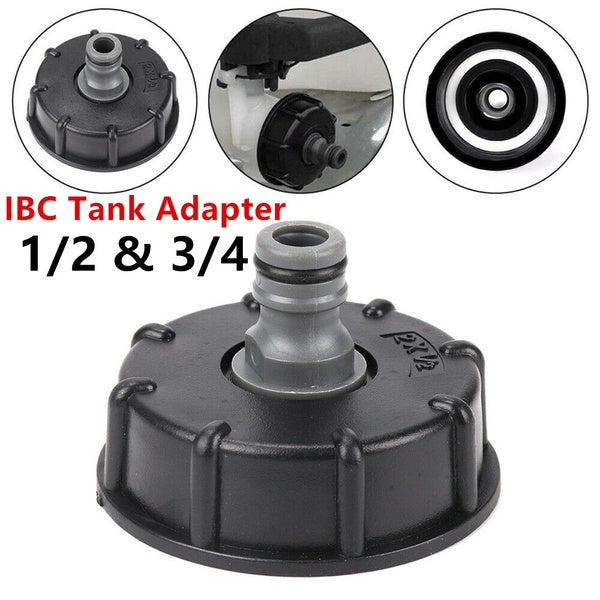 For IBC Hose Adapter Water Tank Fitting S60*6 1-2 3-4" Coarse Thread Durable Garden Tap Ball Valve Tote Container