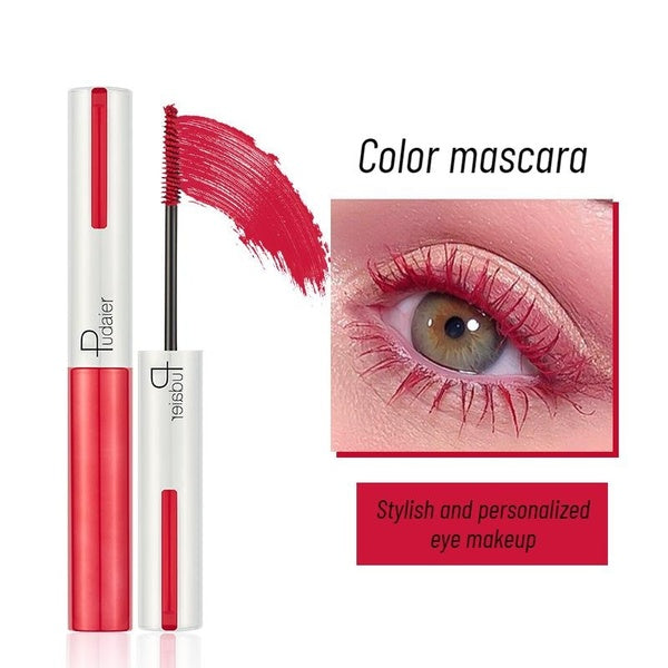 Mascara de couleur transfrontalier Pudaier, long et bouclé, imperméable, sans maquillage et sans bavure, 9 couleurs pour la cosmétique des sourcils.