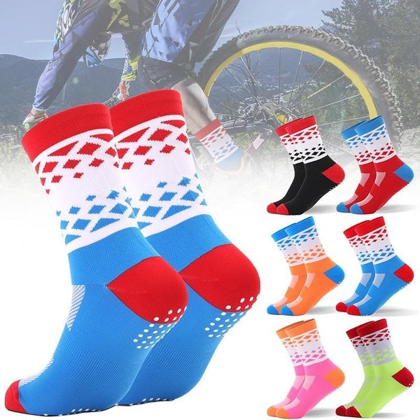 1-2-3 Pair Socks For Men and Women,High Quality Professional Sports Socks, Colorful Compression Cycling Socks, Outdoor Running Socks.
