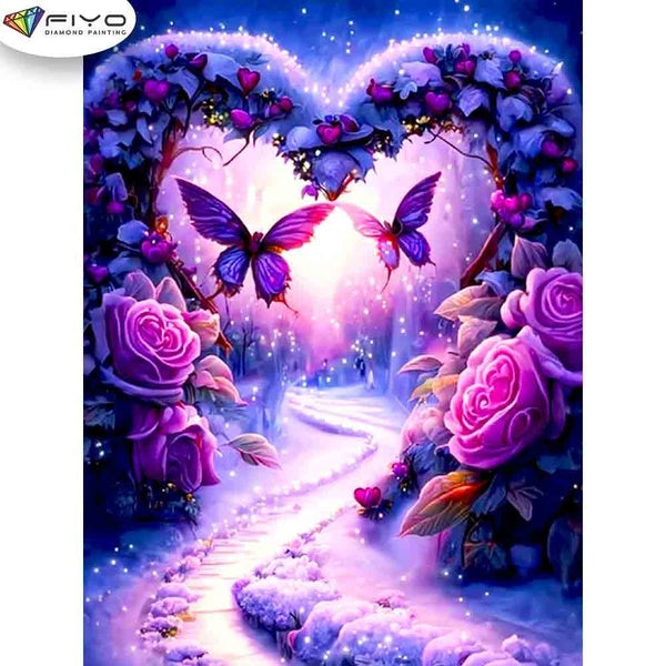 FIYO Garland Diamond Painting Kits For Adults DIY 5D Diamond Mosaic Diamond Painting Home and Kitchen Fashion Canvas Pictures Wall Decoration Gifts A