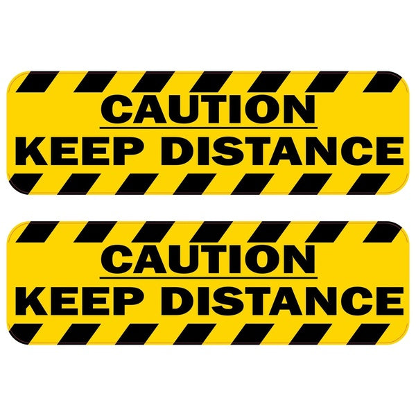 Caution Keep Distance Safety Sign Vinyl Sticker Car Truck Vehicle Window Bumper Decal 2Pcs