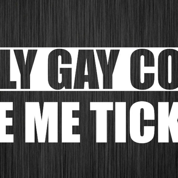 2PCS Only Gay Cops Give Me Tickets Funny Car Window Decal Vinyl Bumper Sticker