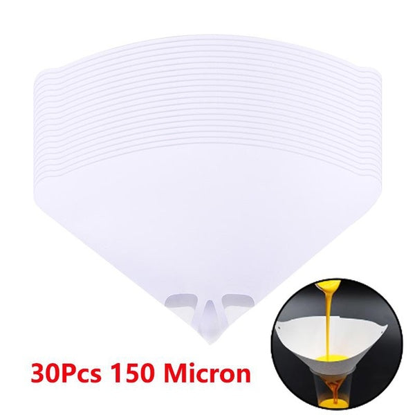 20-30-60pcs Disposable Mesh Paper Paint Filter Straining Funnel Paint Spray Mesh Conical Nylon 75-106-120 Micron Paper Strainer Funnel