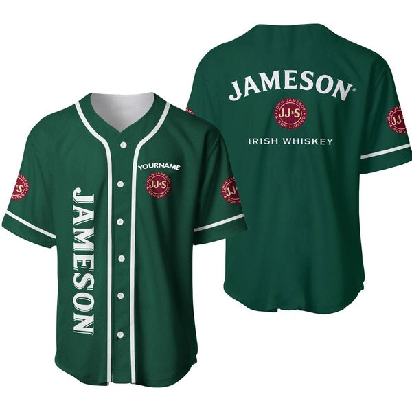 Jameson whisky vert maillot de Baseball cadeau hommes femmes