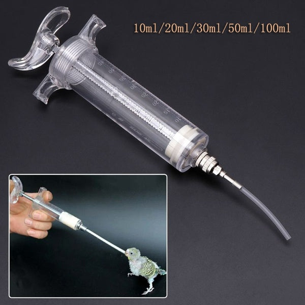High quality 1PC Professional Parrot Feeding Syringe Parrots Bird Feeding Syringe With Curved Gavage Tubes