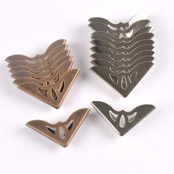 10 Pcs Mixte Grand Bronze Métal Coins Livre Pour Menus Dossiers Photo Coin Protecteur Albums Diy Artisanat