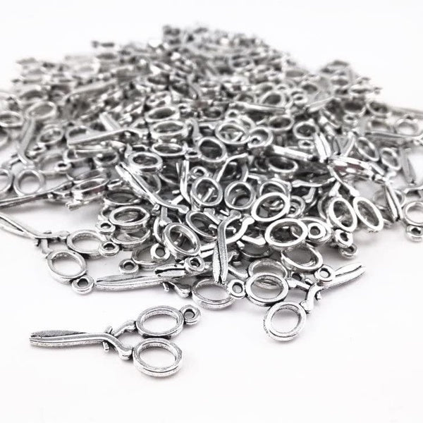 20PCs Vintage Scissors Shape Metal Charms Pendant DIY Craft Jewelry Making Accessory 1.2" L X 0.5" W