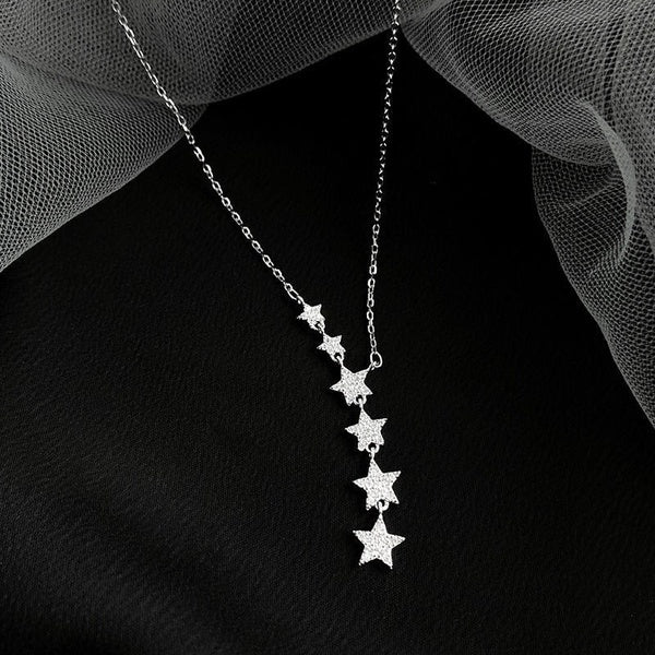 Dazzling Seven Stars Pendant Necklace For Women Star Clavicle Chain Choker Necklace Wedding Jewelry