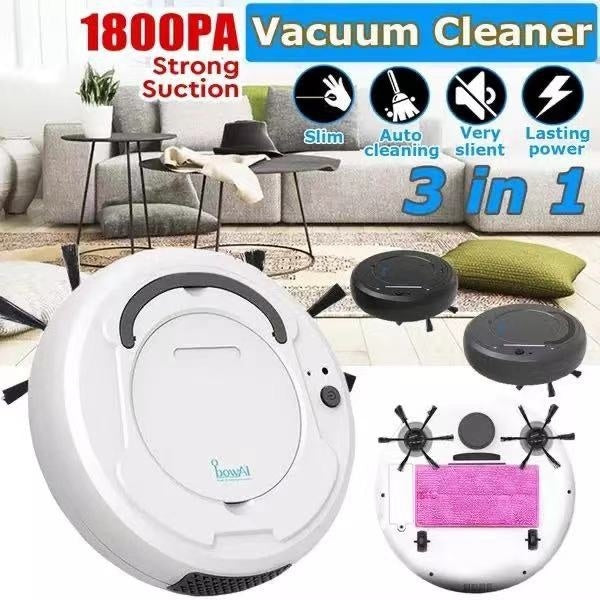 1800Pa Multifunctional Robot Vacuum Cleaner, 3-In-1 Auto Rechargeable Smart Sweeping Robot Dry Wet Sweeping Vacuum Cleaner Home