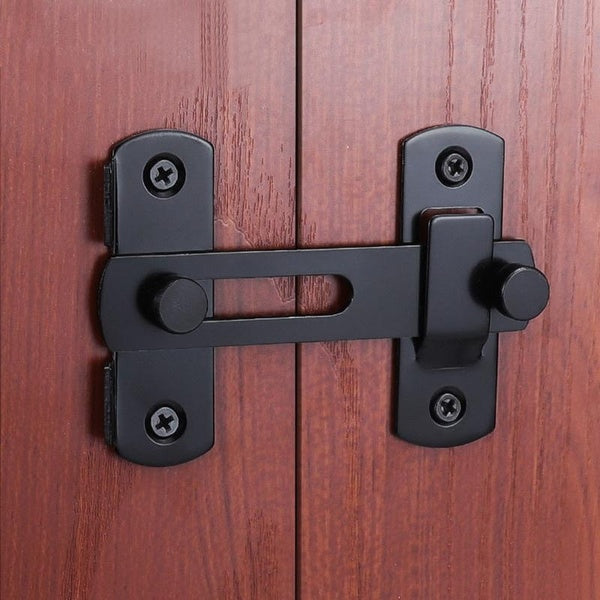 Sliding Barn Door Latch for Locking Sliding 90-180 Degree Right Angle Door Lock Gate Bolt Wine Cabinet Closet Window Door Lock Plug