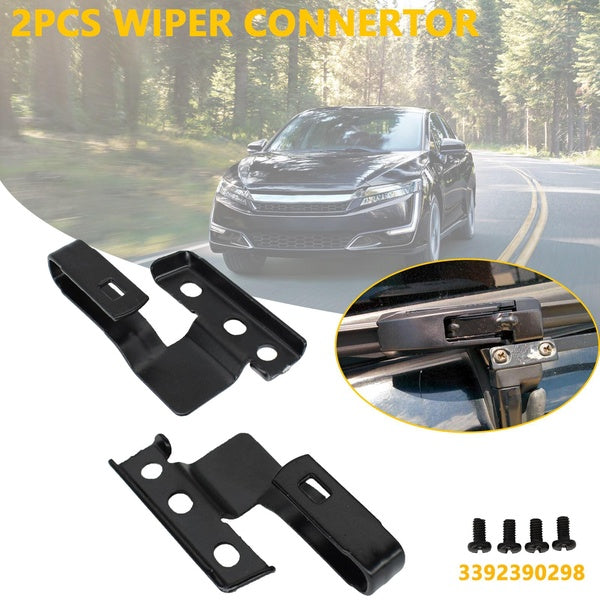 Universal Car Front Windshield Wiper Blade Arm Adapter Mounting Kit Black Anti Rust Wiper Adapter With Mounting Screws Included