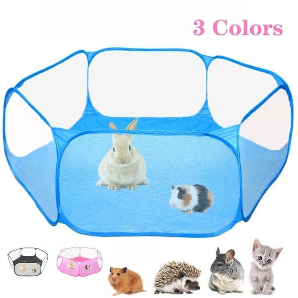 Parc pour animaux de compagnie Portable petit jeu d'animaux enclos pliant exercice extérieur et intérieur clôture de tente de cage pour animaux de co