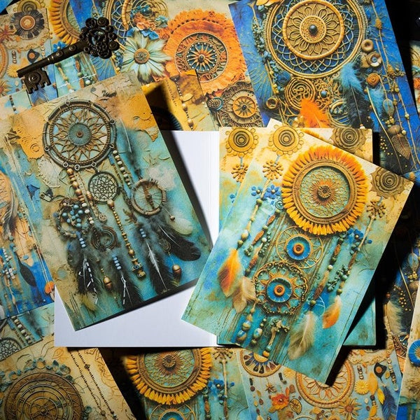 30Pcs-Pack Bohemian Diary Series Decoration Material Paper Perfect for Collage Journal Scrapbooking DIY Supplies