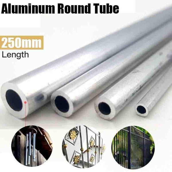 Tube rond en aluminium 6063, longueur de 250mm