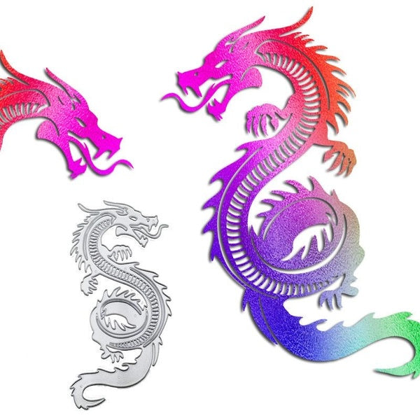 Dragon chinois motif de bon augure conception Style matrices de découpe en métal bricolage Scrapbooking gaufrage pochoir papier artisanat Album modèl