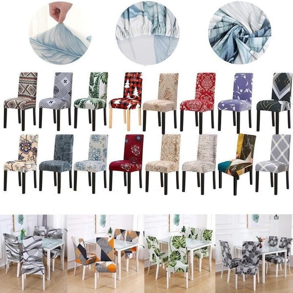 Spandex Chair Cover Stretch Home Dining Elastic Floral Print Chair Covers Multifunctional Spandex Elastic Cloth Universal Size
