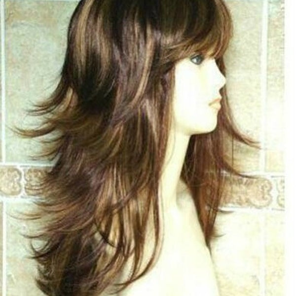 charming long curly cosplay brown blonde hair wig wigs for women