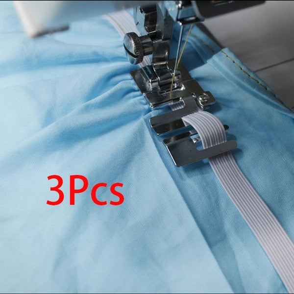 1-2- 3PCS Sewing Tools Lace Stitching Elastic Fabric Household Sewing Machine Foot Presser DIY Sewing Accessories