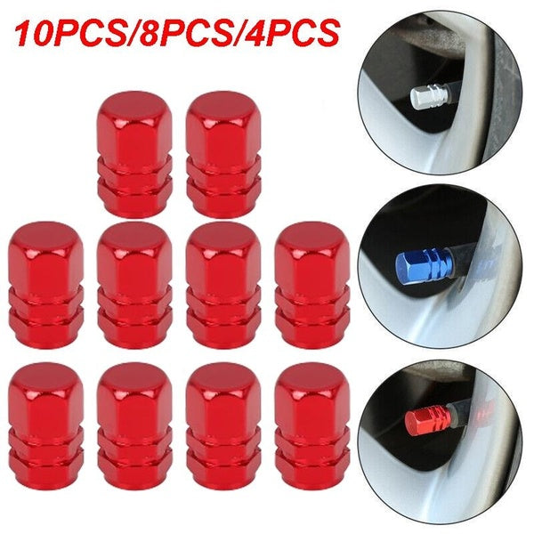 4Pcs-8Pcs-10Pcs Car Tire Valve Stem Caps Aluminum Alloy Car Valve Cap Universal Tire Valve Cap