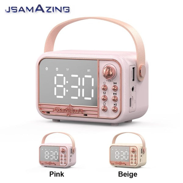 Mini Retro Bluetooth Portable Speaker, Vintage Decor, IPX 5 Small Wireless Stereo Bluetooth Speaker,Loud Volume,U-Disk-TF Card Slot-AUX and MP3 Playe