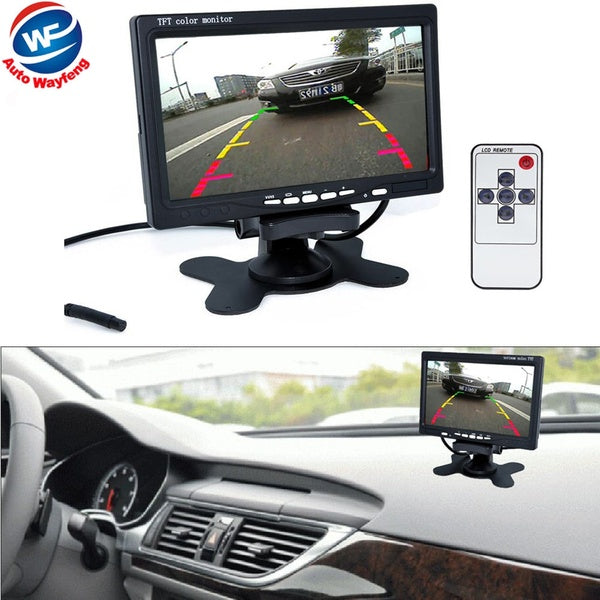 7" TFT LCD Color HD Mirror Monitor for Car Reverse Rear View Backup Camera DVD