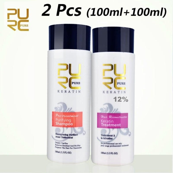 PURC 12% Brazilian Keratin Hair Treatment Improve Repair of Damaged Hair Ends