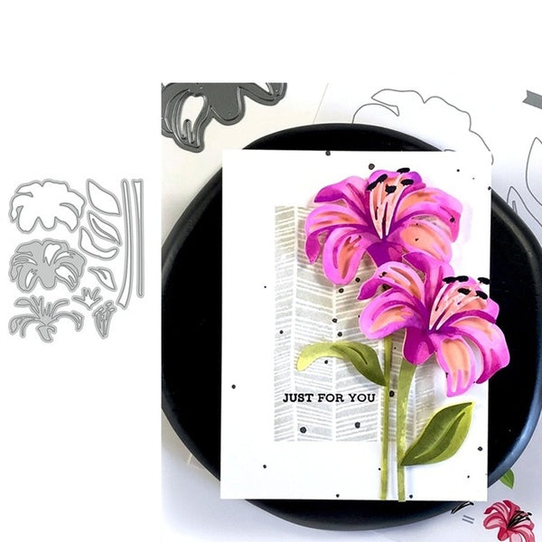 Fleurs de lys découpes en métal pochoirs pour bricolage fleur Scrapbooking Album Photo décoratif gaufrage papier cartes