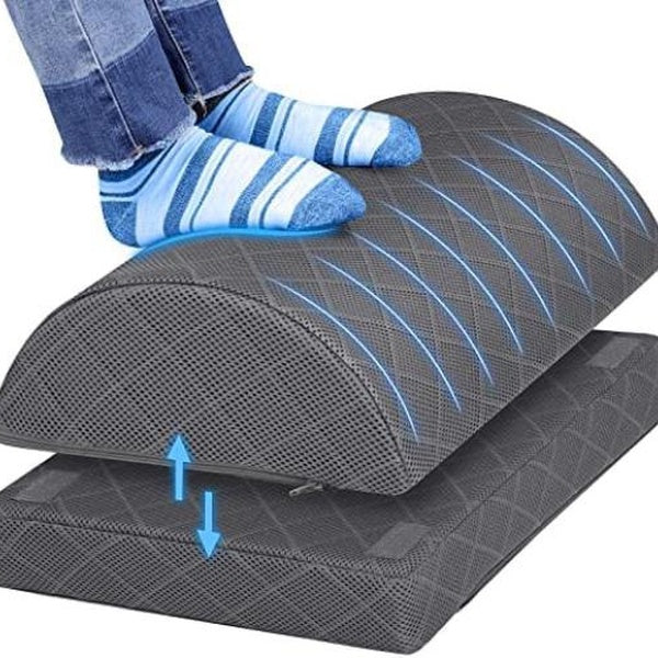 Foot Rest for Under Desk at Work Adjustable Foam for Office, Work, Gaming, Computer, Gift, Home Office Accessories Back & Hip Pain Relief