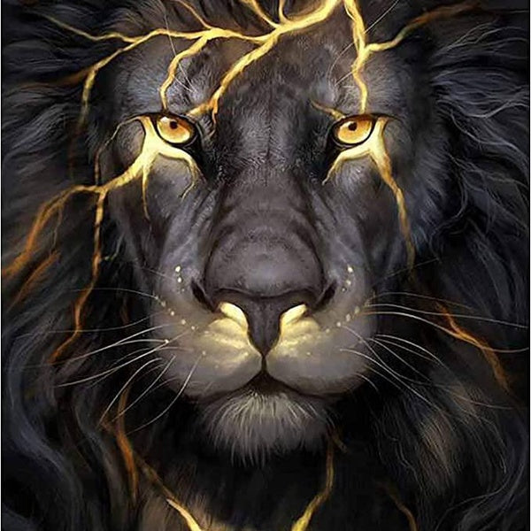 Lion DIY 5D Diamond Painting Full Drill with Number Kits Home and Kitchen Fashion Crystal Rhinestone Cross Stitch Embroidery Paintings Canvas Picture