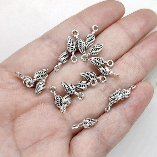 New Fashion 50pcs 13*5MM Retro Zinc Alloy Small Flowers Buds Charms DIY Jewelry Earrings Accessories