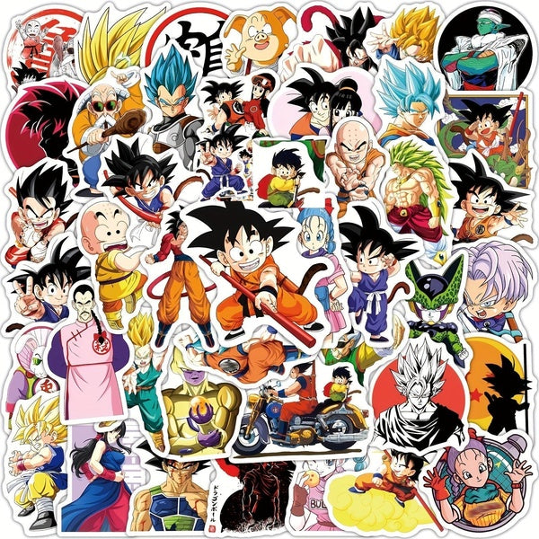 50pcs Anime Waterproof Vinyl Sticker Packs For Laptop Skateboard Luggage Notebook Cup Bottle Motorcycle Car Bike Decoration JDM