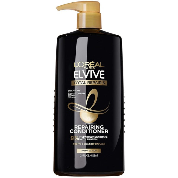 Elvive Total Repair 5 Repairing Conditioner For Damaged Hair Conditioner With Protein And Ceramide For Strong Silky Shiny Healthy Renewed Hair 28 Fl