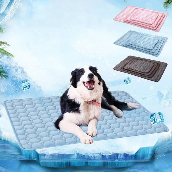1pc Summer Pet Cooling Pad, Soft Comfortable Breathable Cool Pet Floor Mat, Washable Reusable Non-slip Summer Pet Cooling Pad,Suitable For Floor, Car