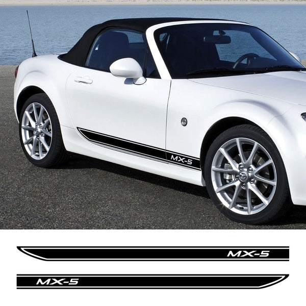 Car Styling side Skirt Stickers DIY Auto Vinyl Wrap Racing Decals Decoration Automobiles For Mazda MX-5 3 Tuning Car Accessories