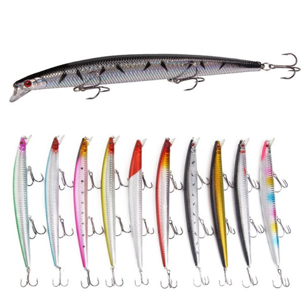 Fishing Lure Floating Minnow 18cm 26g Saltwater Black Bass Pike Long Casting Hard Baits Tungsten Weight