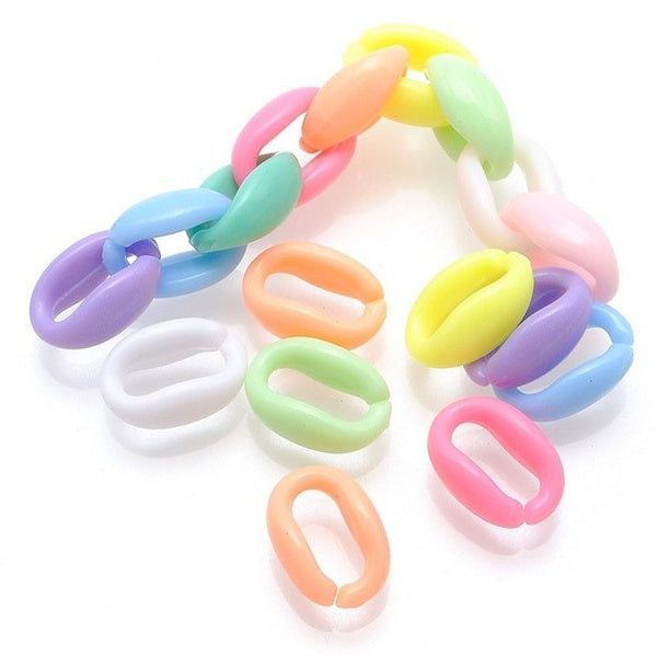 60pcs Mixed Candy Color Acrylic Beads For kids Jewelry Making DIY Bracelets Necklace Handmad DIY