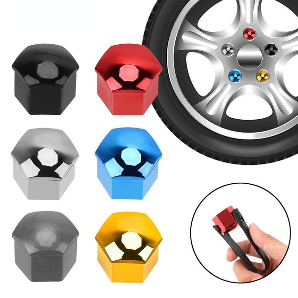 20 PCS dustproof 21 mm bolt flange universal automobile hub screw cover automobile wheel nut cover protective cap automobile tire nut bolt