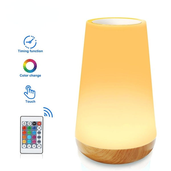 Portable RGB Changeant Veilleuse Télécommande Tactile Dimmable Lampe Enfants Table Lampes De Chevet USB Recharge Veilleuse