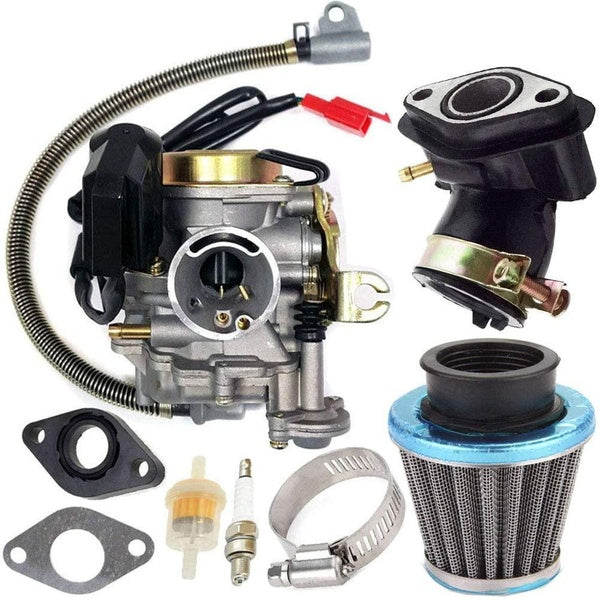 Carburateur 139QMB pour GY6 50CC 49CC 4 temps Scooter Taotao moteur 18mm carb + filtre à air de collecteur d'admission - 50cc carburateur, carburateu