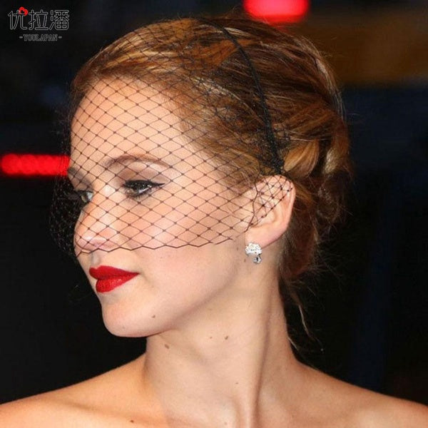 Blanc Noir Mariée Cage À Oiseaux Voile Blusher Voile Strass Maille Voile Court Voile Tulle Cage Voile Visage Voiles Fascinator Accessoires De Mariage