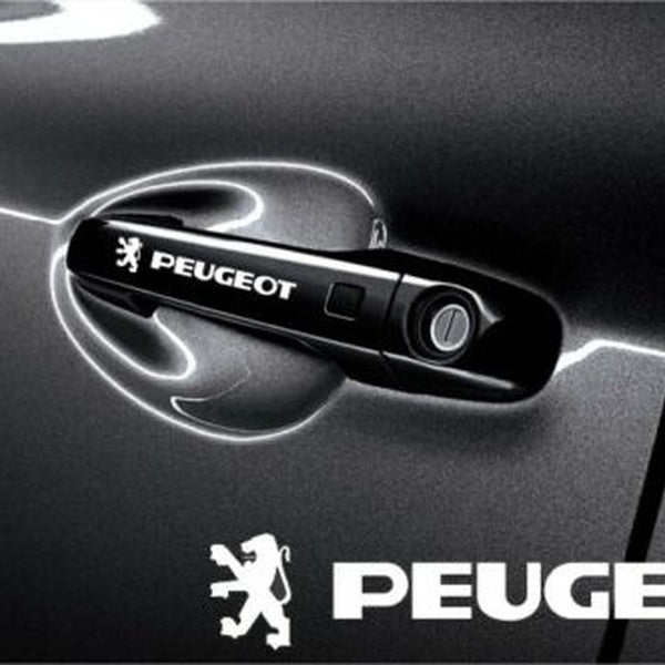 5x Peugeot Sticker decals for door handle and mirrors self-adhesive