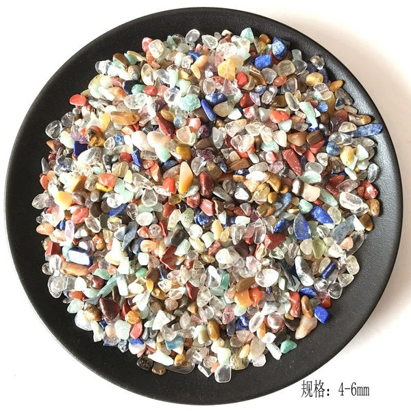 100g-pack Natural Colorful Gravel Rock Crystal Quartz Fish Tank Flowerpot DIY Stone