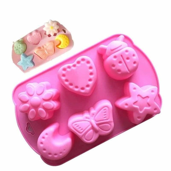 3D Cartoon Animals Silicone Cake Mould Baking Tool Sweet Candy Jelly Molds Pink Soap Silicone Mold Form Cake Decoration DIY
