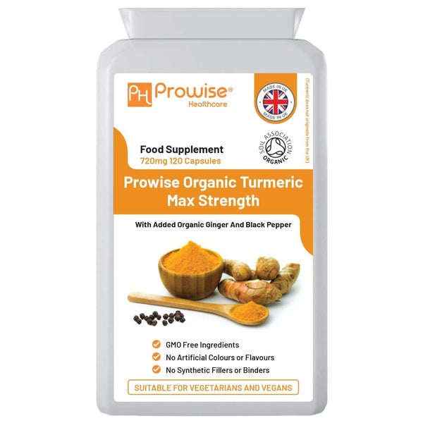 Curcumine de curcuma biologique 720 mg - 120 gélules Capsules de curcuma biologique et de poivre noir haute résistance Suppléments végétaliens et