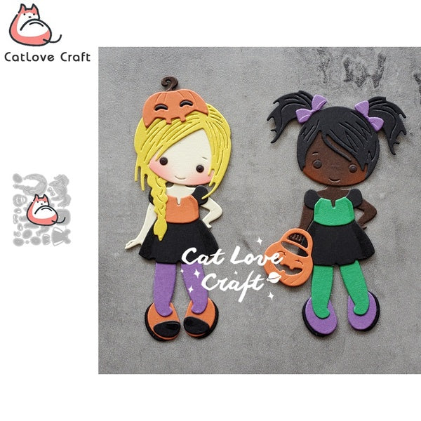Catlove Halloween femmes fille métal matrices de découpe Scrapbooking moule pochoir découpes carte faisant artisanat gaufrage nouveaux matrices pour