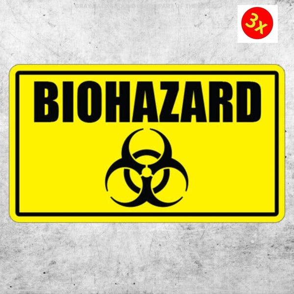 Biohazard Sticker Toxic Chemical Vinyl Decal Car Window Safety Caution Warning