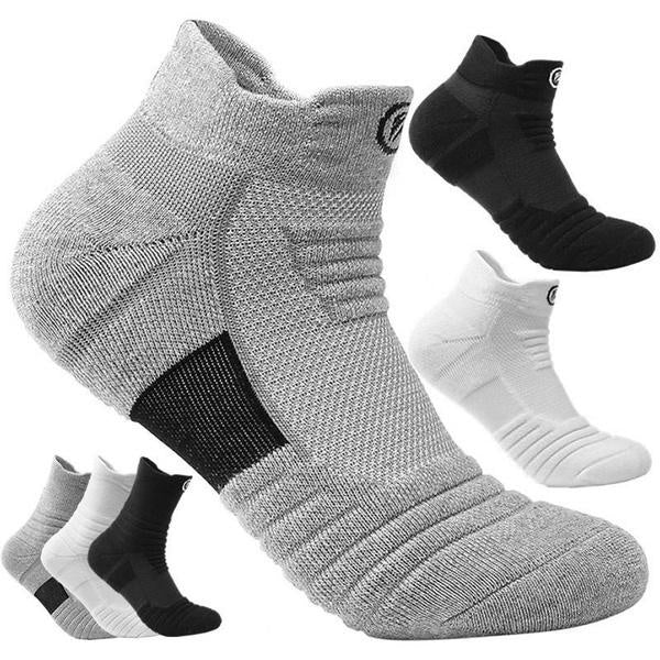 1Pair Men Thick Towel Bottom Breathable Sweat-absorbent Outdoor Sports Running Socks Elite Basketball Sports Socks