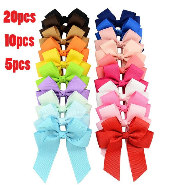 5-10-20Pcs 3 Inch Grosgrain Ribbon Boutique Hair Bows Clip Hairpins Girl Hair Accessories Matron Inn